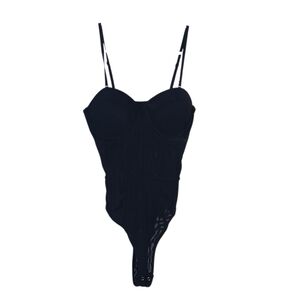 Reoria Sheer Black Bodysuit Size Small New